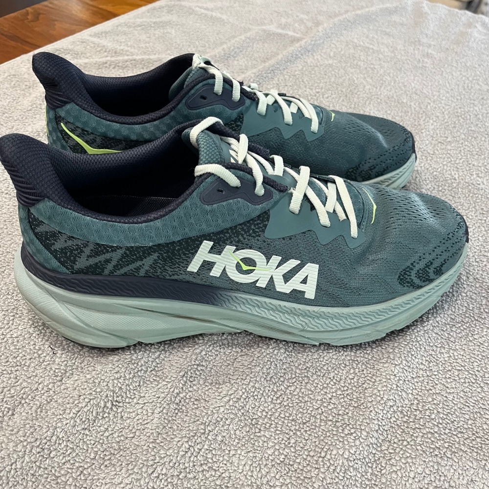 Hoka Challenger ATR 7 Mens Teal Dark Slate Trail Running Shoes 11.5 1134497-MRZ
